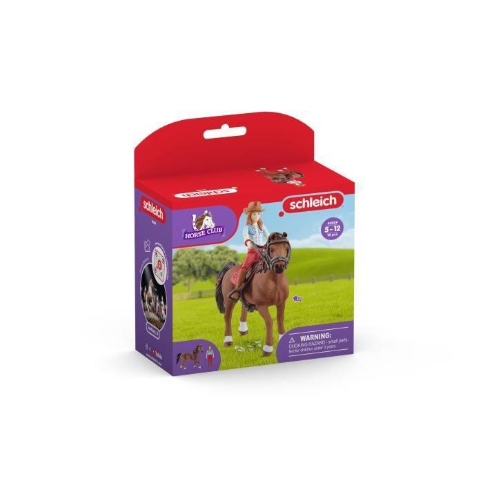 Figurky Jezdkyně Hannah a Cayenne, od 5 let, Schleich 42539 Horse Club - sada, 15,1 x 7,9 x 18 cm