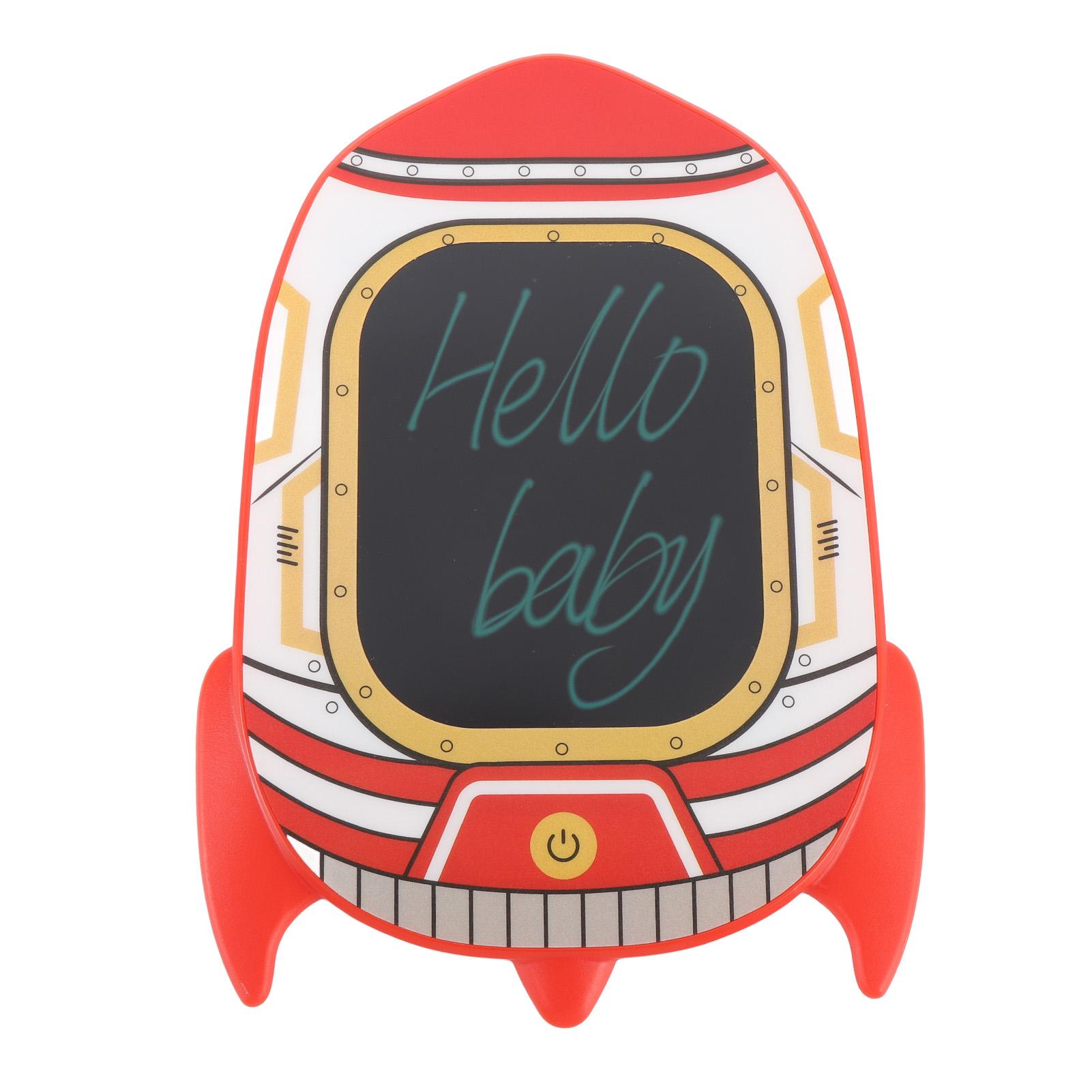 

ЖК-планшет для письма 6,5 дюймов, электронная доска в форме мультяшной ракеты, планшет для рисования для малышей