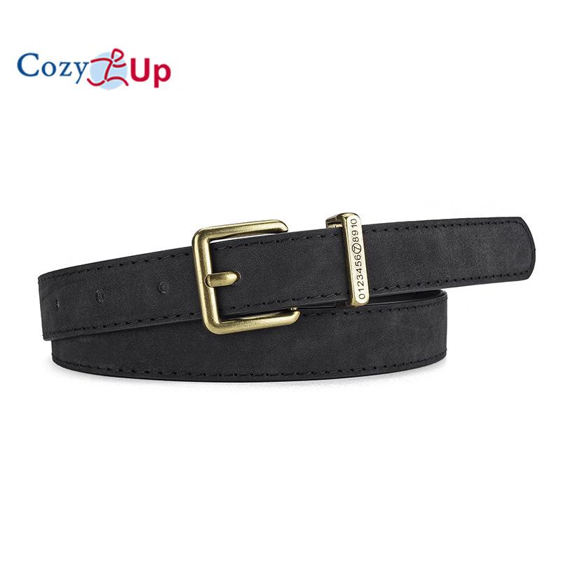 Frosted Pin Buckle Jeans Belt Women's Dress All-match Decorative PU Thin Belt