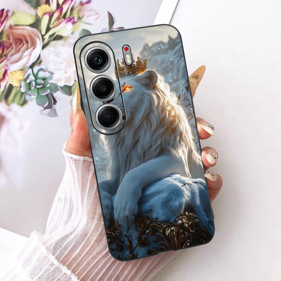 Hülle für Tecno Camon 40 Pro CM7 CM6 Handyhüllen für Camon 40 4G CM5 Niedliche Cartoon-Tiere Cooler Drache Löwe Weiches TPU Schwarze Abdeckung