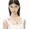 Exquisite Double-Layered Gold Coin Pendant Necklace for Women – High-Design, Multi-Layer Clavicle Choker with Light Luxury Style