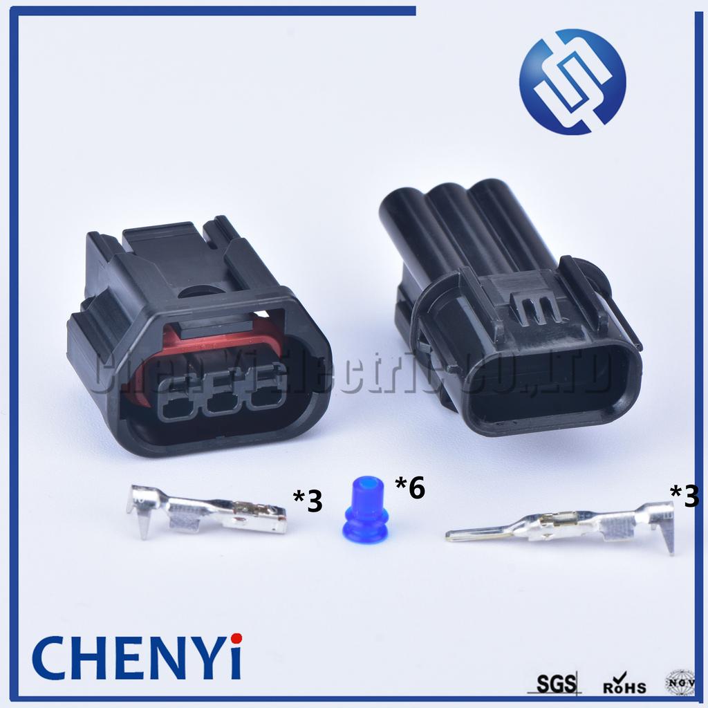3 Pin Car Waterproof Auto Connector Male Female LED Fog Light Wire Socket Daytime Running Light Connector 6189-7494