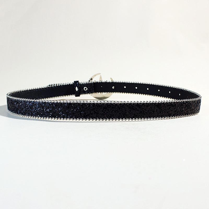 Women'S Star Buckle Belt Y2K  Moon Luxury Bling Sequin Punk Metal Buckle Belt  Waistband Jeans Pants Party Belt