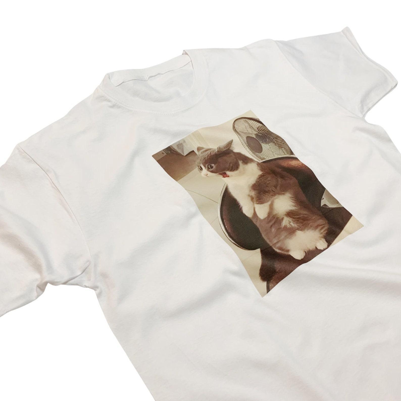 Shocked Cat Meme T-Shirt, Funny Feline Graphic Tee 3XL