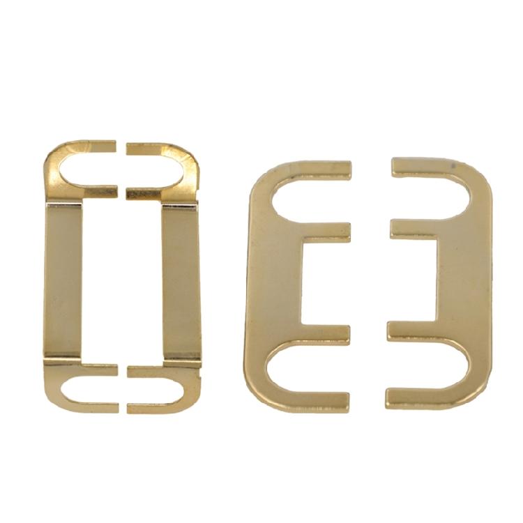 Speaker Post Link Plates 1Pair, Gold Tone Metal Bridge Plates for Home Speaker Binding Post Use and Daily Repair
