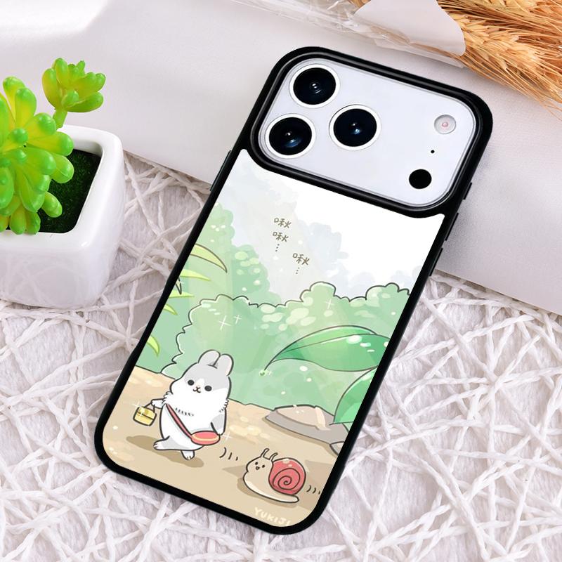 Cute Bunny Rabbit Soft Phone Case for iPhone 17 Air 16 15 11 12 14 13 Pro Max Shockproof Cover