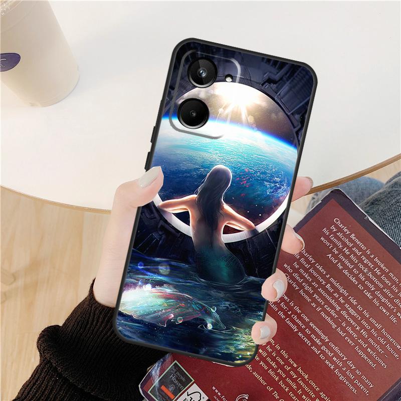 Mermaid Case For Realme C55 C75 C67 C61 C53 C51 C21Y C25S 10 11 12 13 14 Pro Plus GT 6T 6 5 GT7 Pro