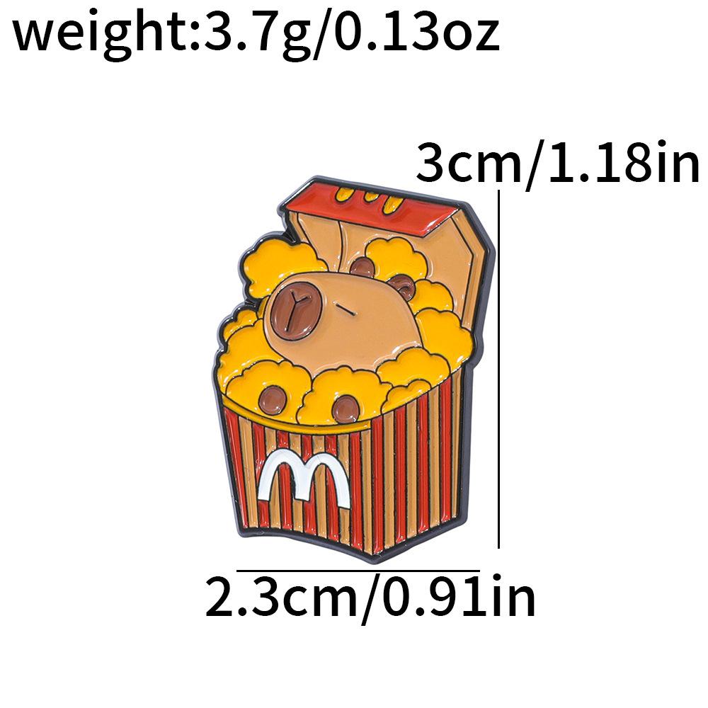 Fun creative personality kapibara metal badge physical shape small capybara alloy brooch