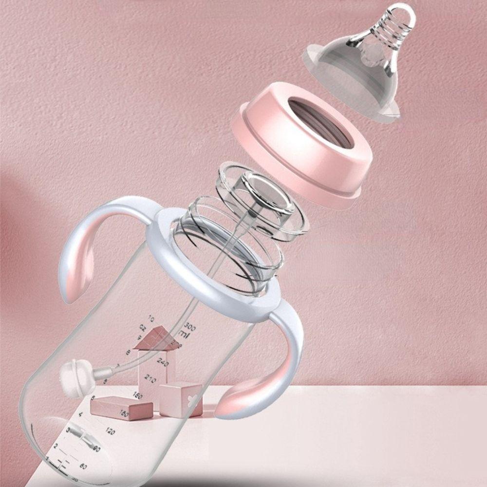 Feeling Anti-Slip Handle Baby Bottle Wide Mouth Feeding Bottle Milk Feeding Bottle Water Bottle