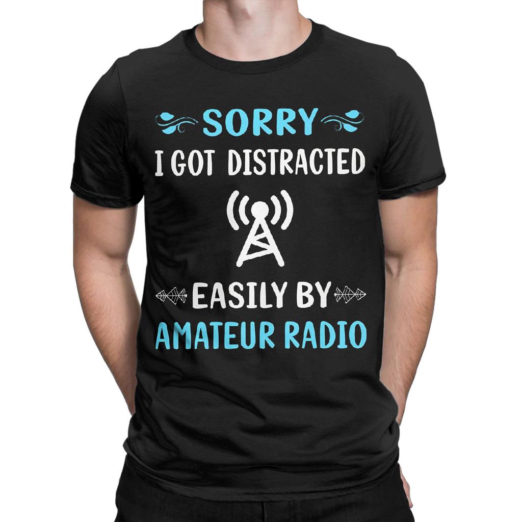 Print Amateur Ham Radio T-Shirt Unisex Round Neck Short Sleeve Tops 100%Cotton Summer Top Tee