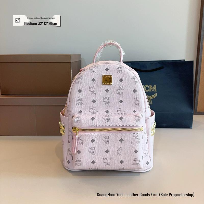 M's Fashion Studded College Backpack: Large Capacity Travel & Casual Commute Bag