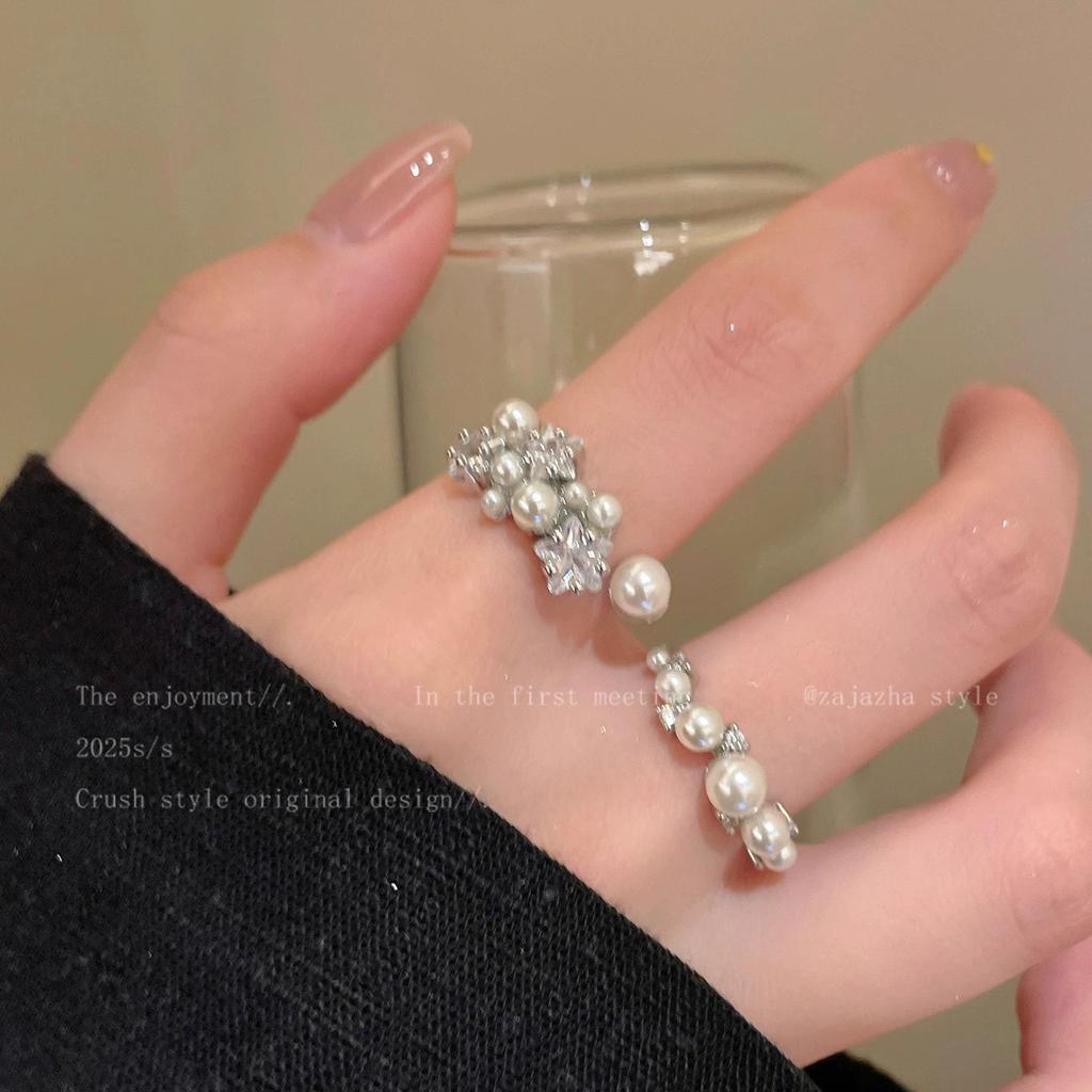 Open Ring Women's Niche Design Multi-layered Finger Ring with Index Finger Ring, Light Luxury and High-end Feel.