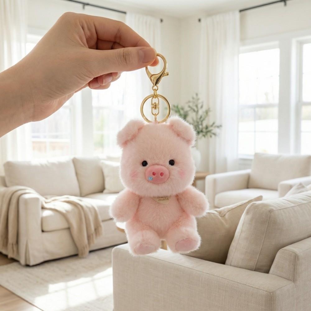 Cartoon Stuffed Pig Pendant Cute Bag Hanging Bag Charm Plush Pig Keychain  Gifts