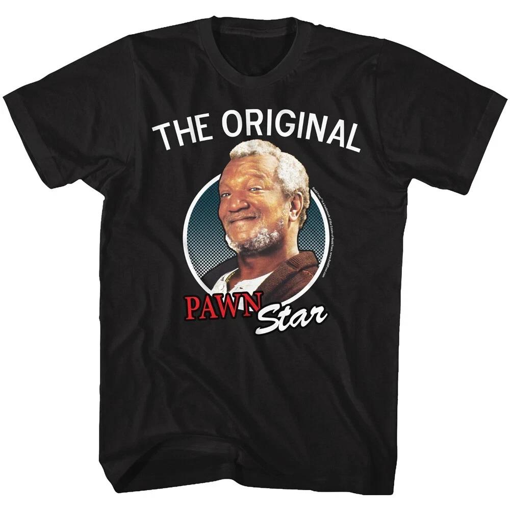 SANFORD and SON T-shirt Original Pawn Star Tee Redd Foxx Men s SMALL Black New 3XL