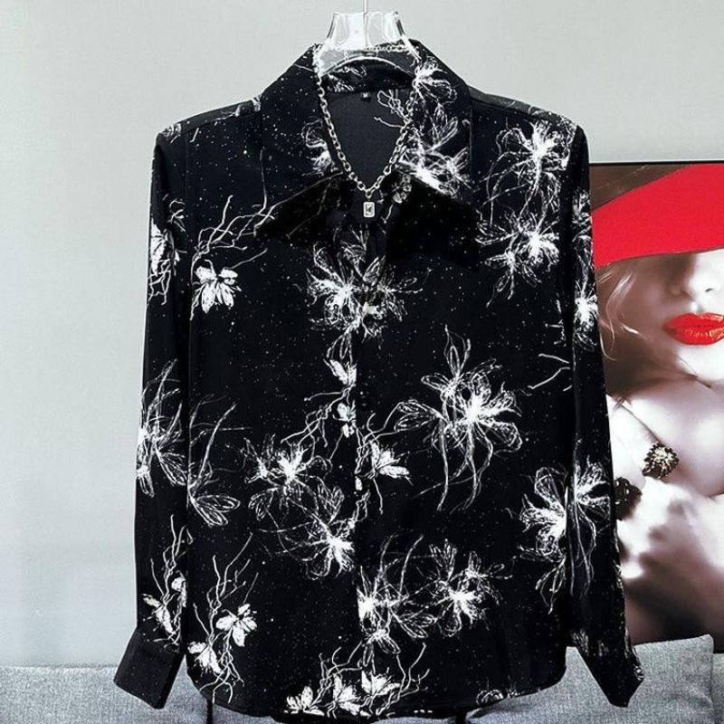 

Весна Осень Новые Модные Брендовые Модные Мужские Вещи с Принтом Рубашки Хулигана Красивые Повседневные Простые Топы 4XL чёрный