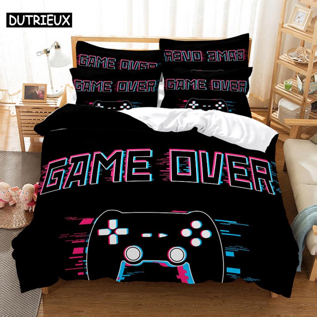 Comforter 3D Digital - Printed Game - Themed Queen - Sized With Fashionable Design For