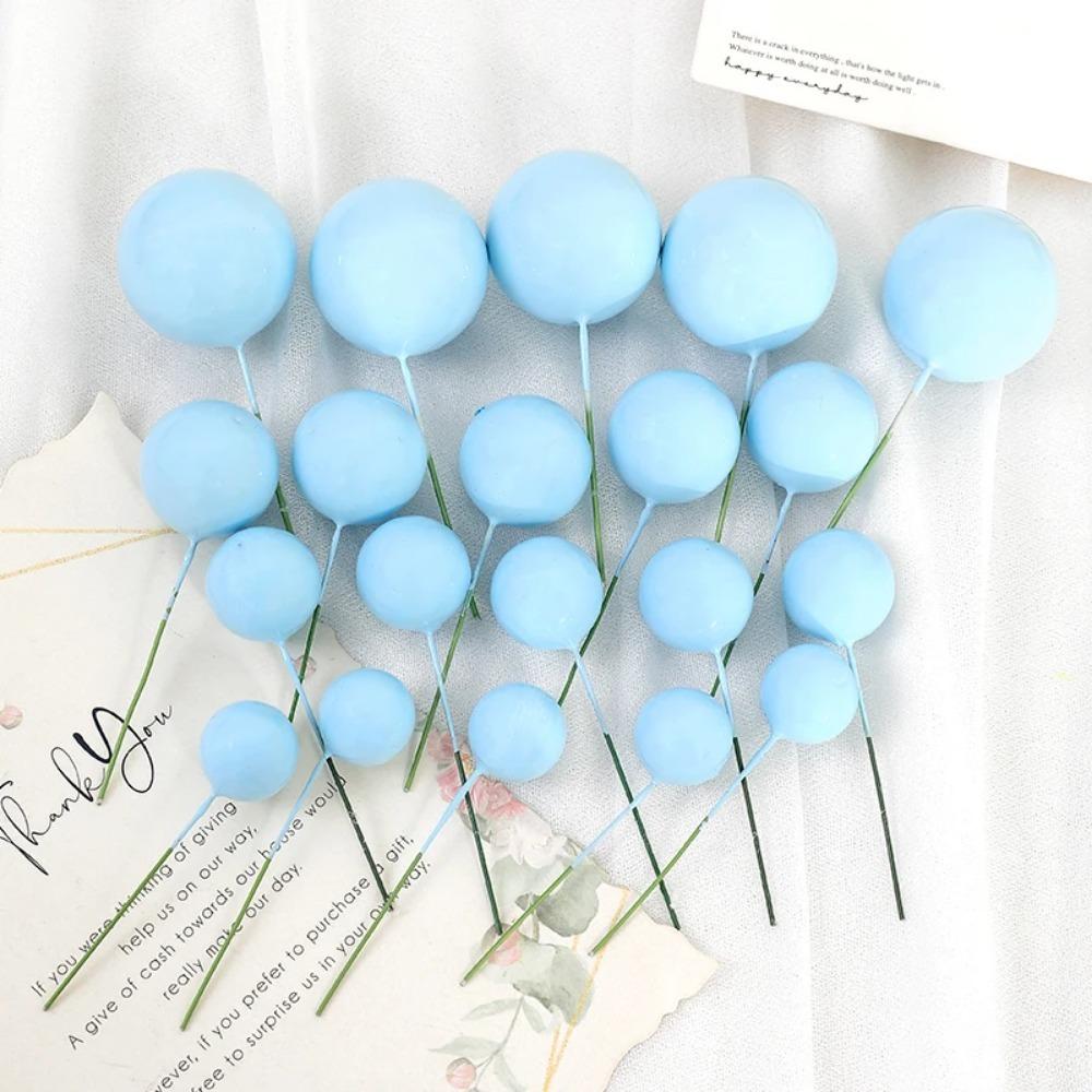 

20/30Pcs Cake Balls Decoration Gilded Black Happy Birthday Foam Ball Cake Stickers Party Mother s Day Decor DIY Wedding Decor