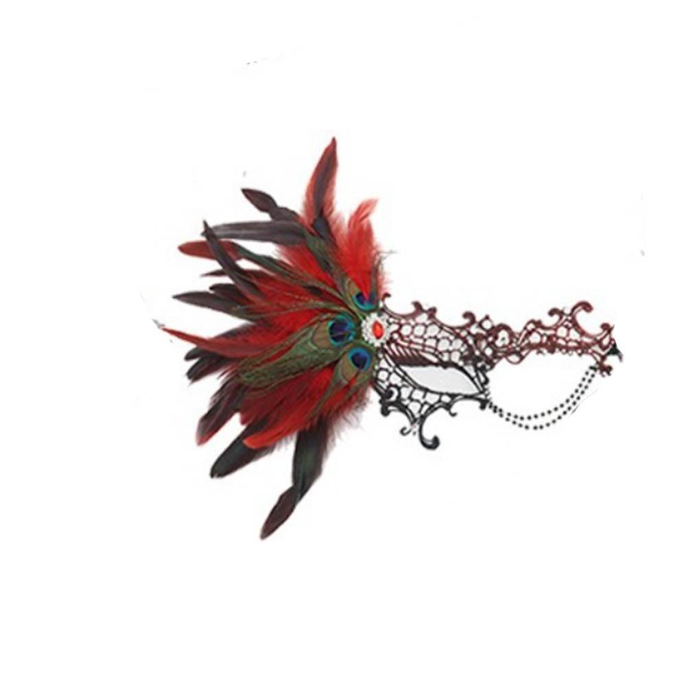 Seductive Style Half-Face  Lace  Mask Feathers Design Masquerade Mask  Makeup Festival