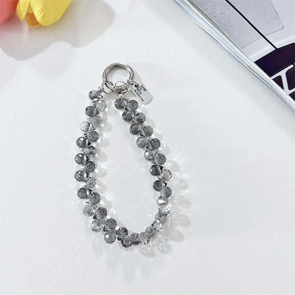 Detachable Crystal Bead Pendant Glitter Wrist Crystal Chain Stylish Bag Pendant  for Women Girls