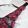 Embroidered Lace Lingerie Set: 4-Piece Transparent Bra & Panties
