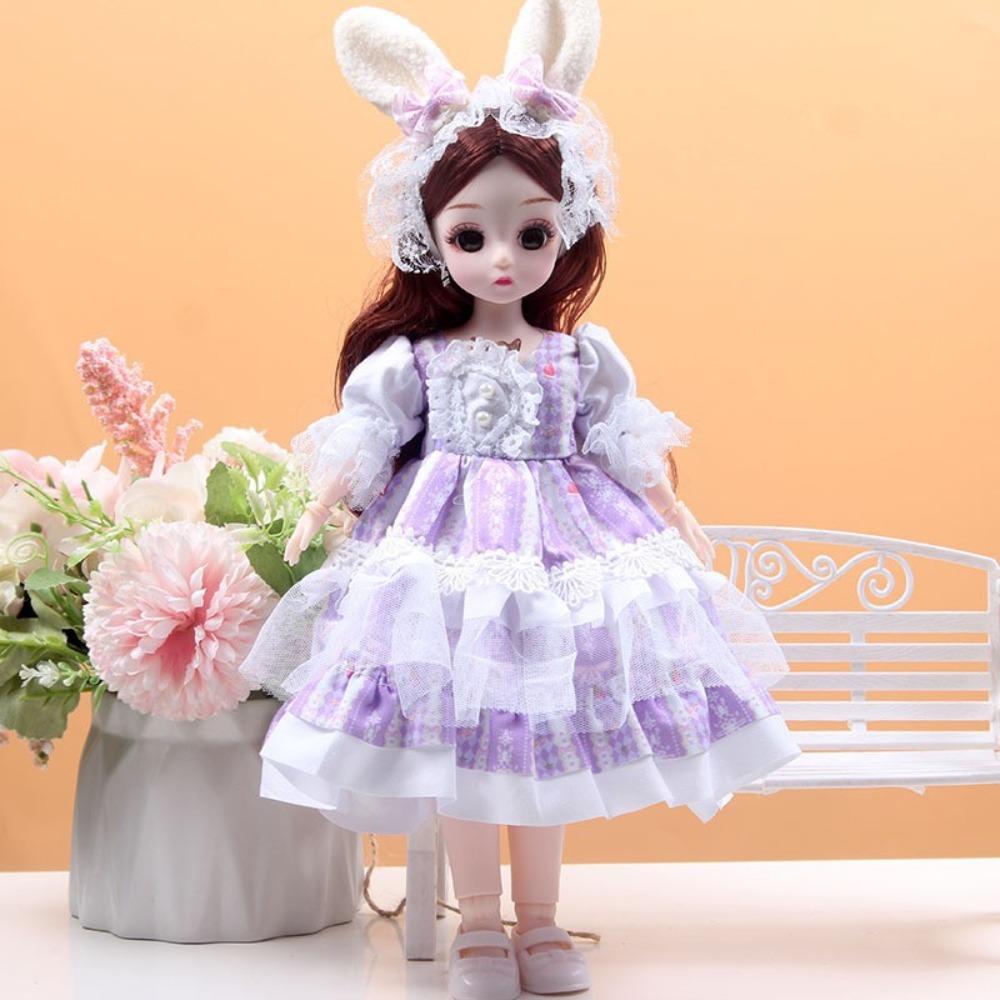 Kle opp 30 cm Bjd-dukke med klær 30 cm artikulerte leker DIY hengslet dukke Barn