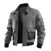 Men's Collar Solid Color Jacket Casual Versatile Cardigan Men's Jacket Retro Patchwork Jacket