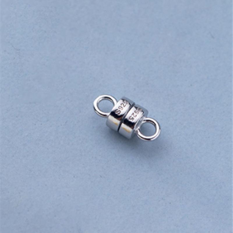 Gold Plated Magnet Connectors Beaded 925 Sterling Silver Bracelet Magnetic Clasp Jewelry Accessories