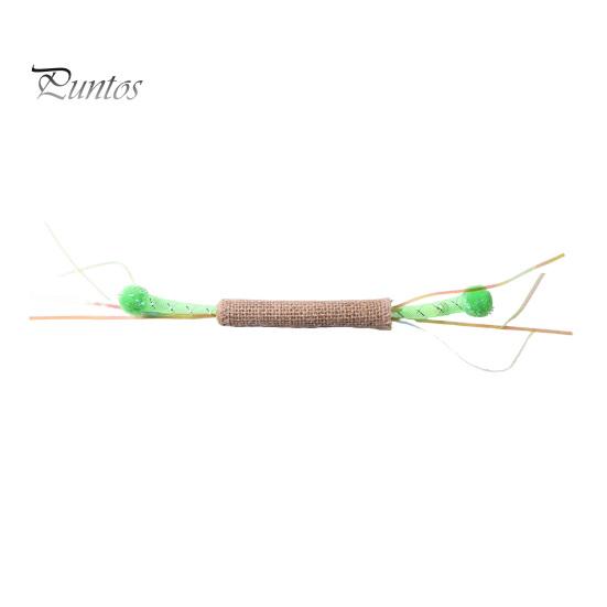Safe Kitten Teething Toy Mesh Tube Cat Toy, Interactive Chew Flexible with Linen Teaser Wand Wrap And Plush Balls, for Indoor Cats Boredom Relief