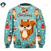 Funny Christmas 3D Printed Sweatshirts Cute Squirrels Graphic Ugly Christmas Sweater Christmas Jumpers Fashion Christmas Sweater