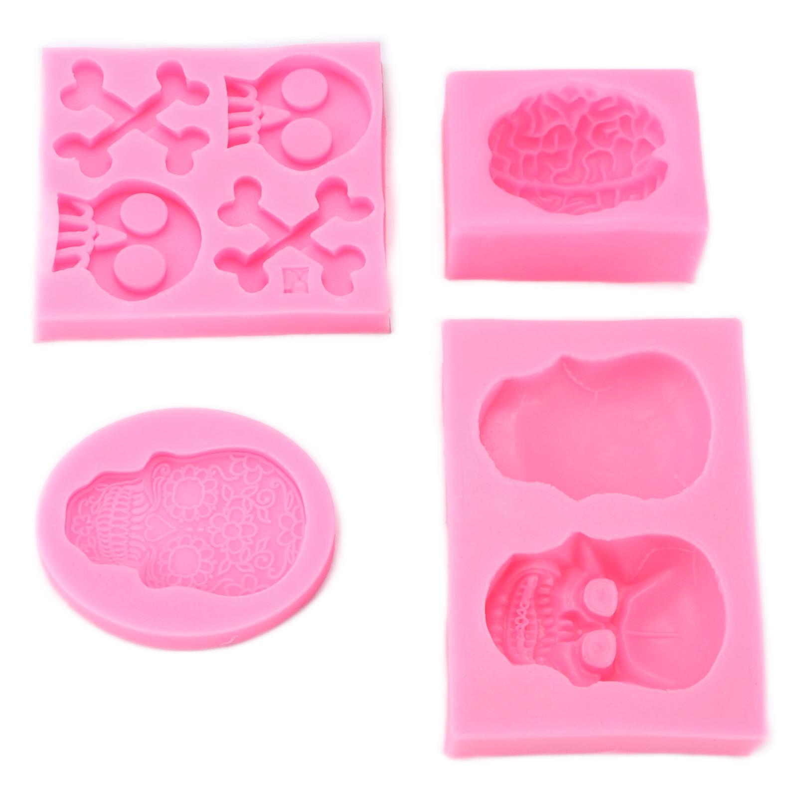 

4 шт. Формы для помадки на Хэллоуин, прочные, устойчивые к высоким температурам, легко снимаемые, форма для выпечки на Хэллоуин