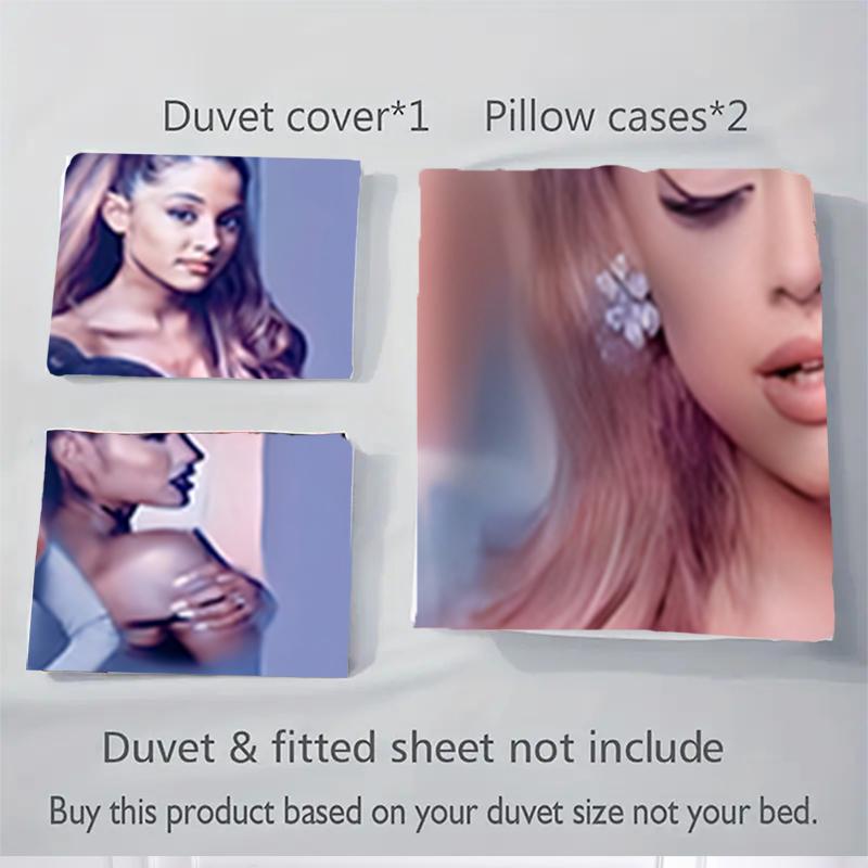 3Pcs Ariana Grande'S Music Evolution Bedding Sets For All Sizes New 3D Printed Bed Cover Comforter Duvet Cover Pillowcase Bedroom Decoration