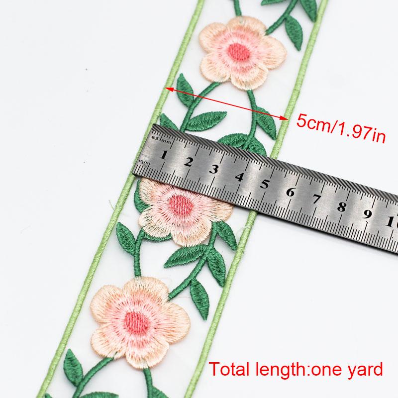 Vintage Ethno-Stil Chinesische Stickerei Spitze Chinesischen Stil Organza Stickerei Hanfu Kleidung Rock Seite Rand Zubehör Zubehör