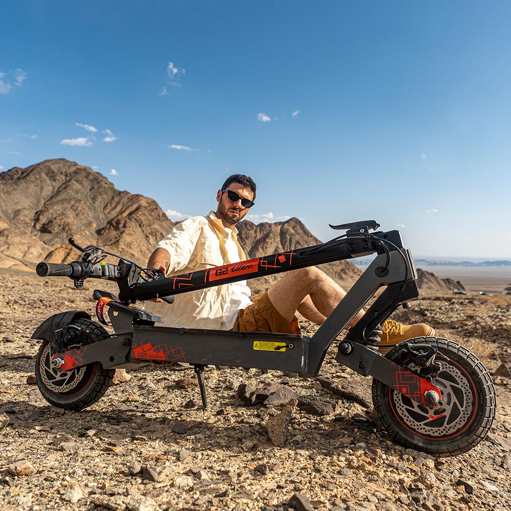 Electric Scooter Kukirin G2 Ultra 10" Tire 800Wx2 Motor Dual Disc Brakes 48V 18AH LED Display Foldable E-Scooter Max Load 120Kg