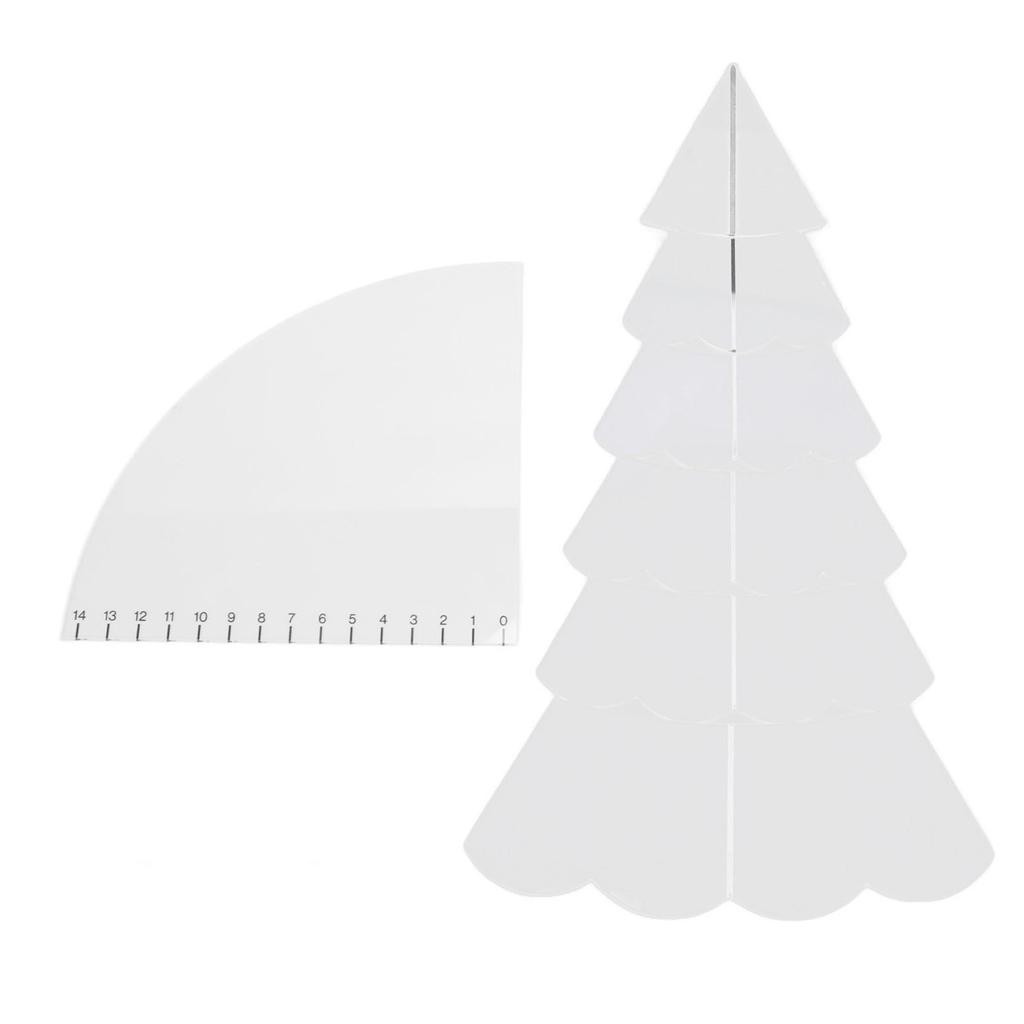 Set Trapunta Albero di Natale Fatto a Mano Modello da Cucito Fai da Te in Acrilico Trasparente Set di Righelli Strumenti