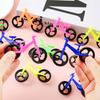 12Pcs Kids Mini Bicycle Model Movable Joints Plastic Bicycle Figurine Simulation Bike Toy Home Office Decoration Cycling Enthusiasts Gift