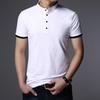 Men's Business Casual Polo Short Sleeve T-shirt Summer Comfortable and Breathable Solid  Top