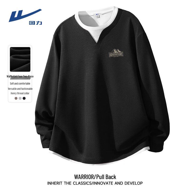 

Warrior Men s Waffle Faux Two-Piece Sports T-Shirt 3XL