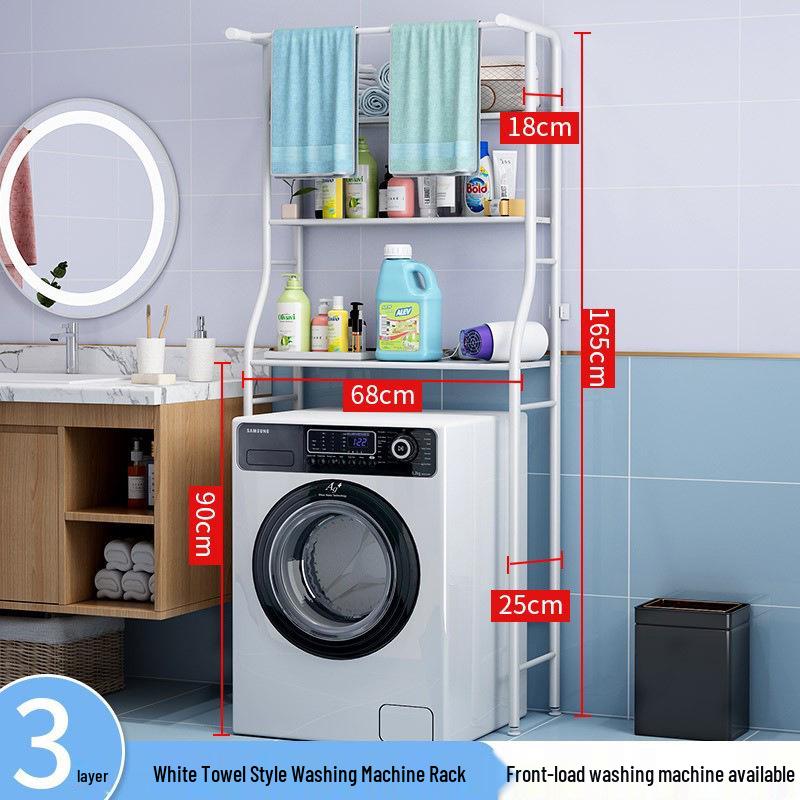 

Напольная стойка для хранения в ванной и прачечной без сверления