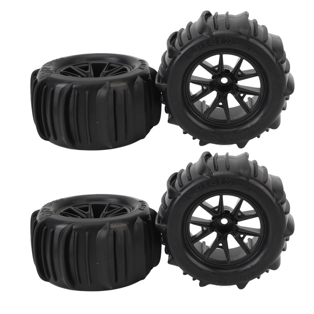 4PCS RC Wheel Tires 12mm Hex Hub 85mm Diameter Rubber Tire Replacement for 16A01 16A02 16A03 16A04 16A08 1/16 RC Car