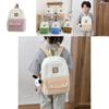 Trendy Modern Cool Children's Kindergarten Backpack Unisex Breathable Nylon Material Polyester Lining Solid Color Stitching Fashionable Shoulder Bag