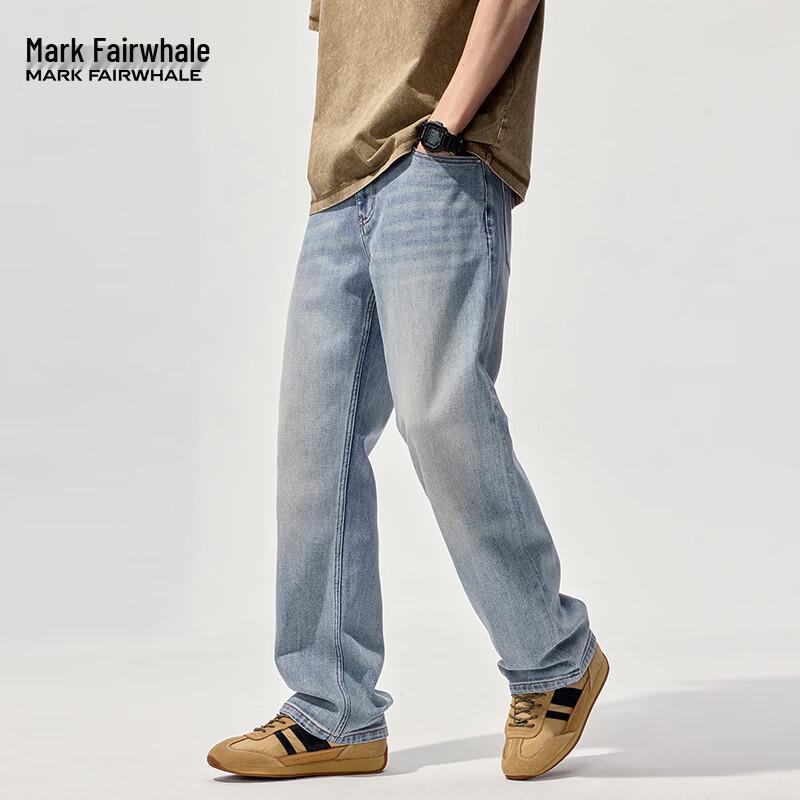 MARK FAIRWHALE Men's Loose Straight-Fit Jeans