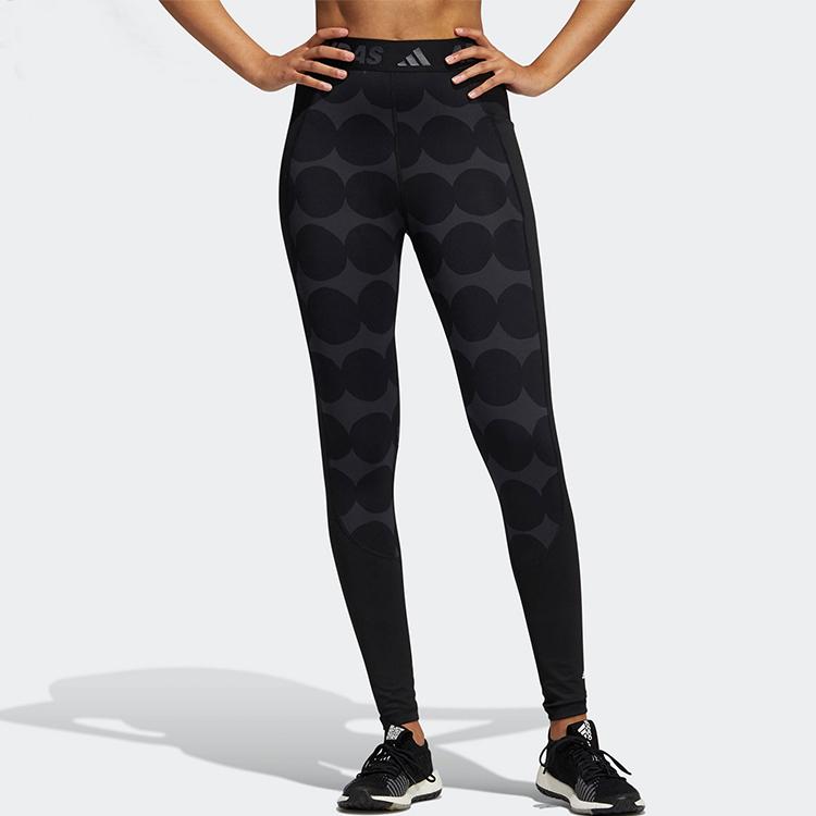 Adidas X Marimekko Kollaborationslogo Trainings-Fitness-Leggings Damenleggings Schwarz GR8030