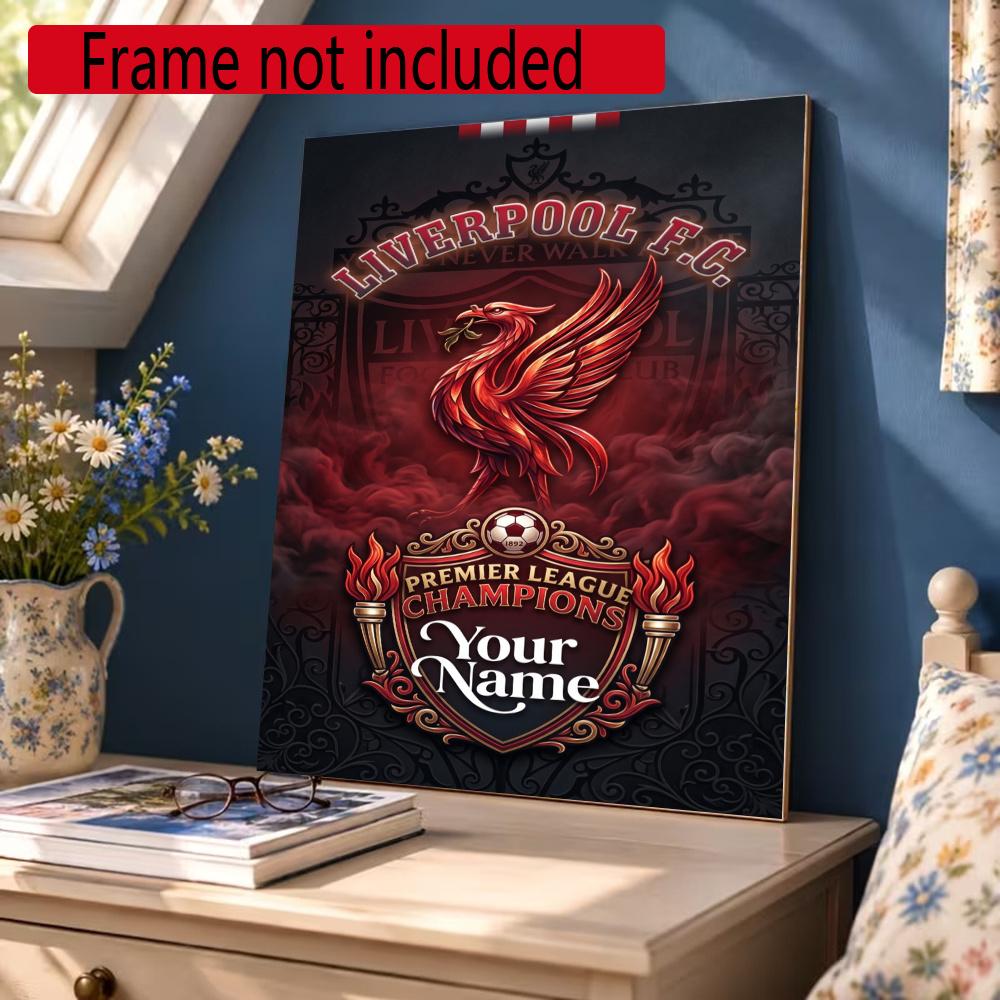 Liverpool Fc Customize Your Name Diamond Painting Round Diamond Diy Frameless Holiday Artwork Suitable For Home Office Wall Decoration