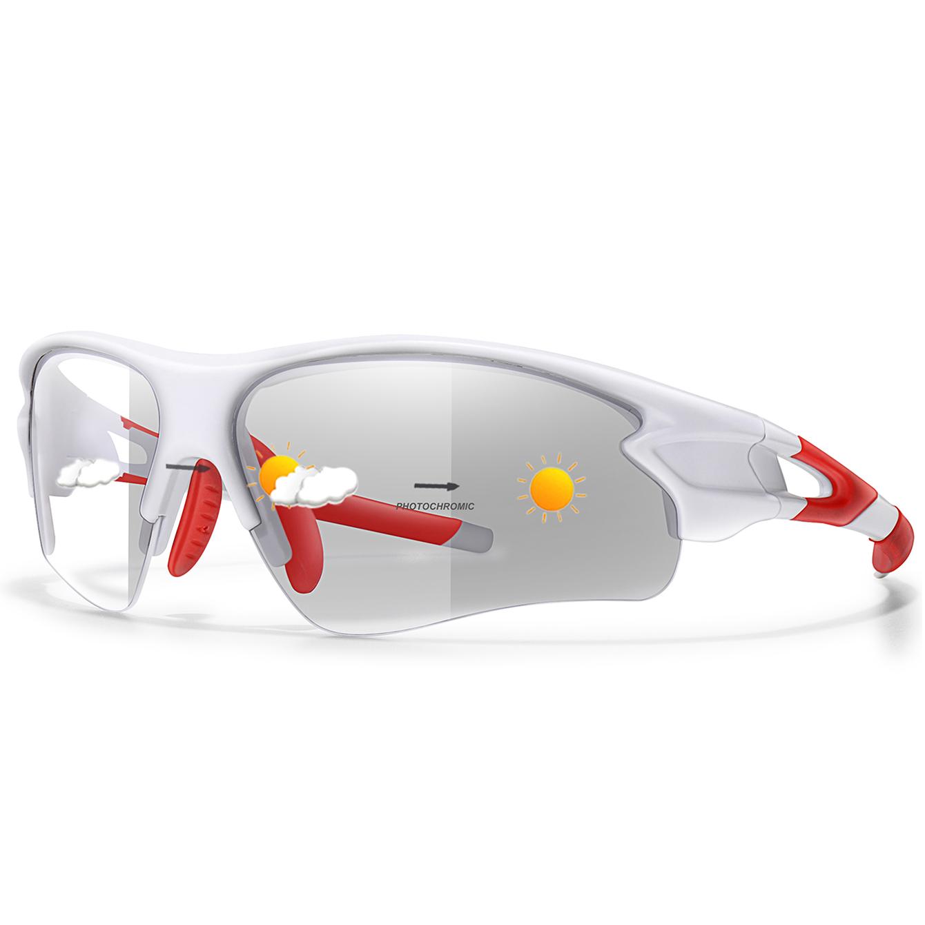 Fashion Photochromic Sunglasses Unisex Outdoor Sports Eyewear for Fishing Cycling Riding Running Driving Comfortable Goggles