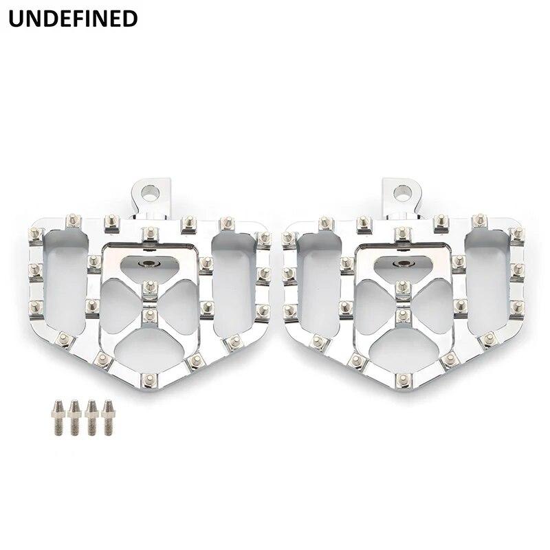 MX Foot Pegs Mini Offroad Floorboards Non-Slip Pedals Bobber Chopper Style For Harley Touring Sportster 883 Dyna FXDF Softail