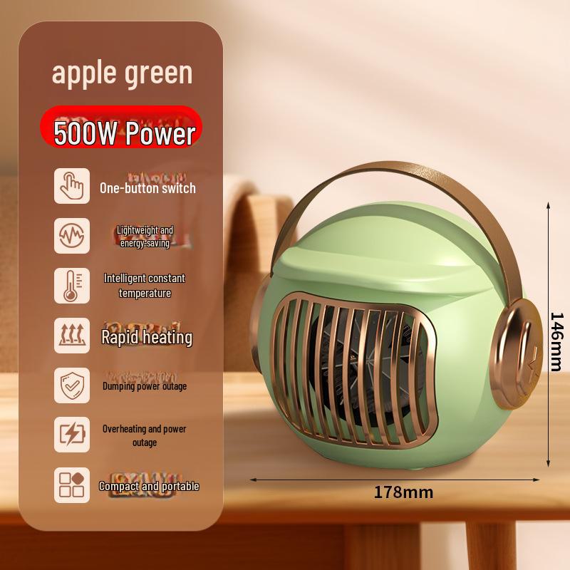 Compact Energy-Saving Electric Heater: Fast-Heating Indoor Fan for Efficient Warmth.