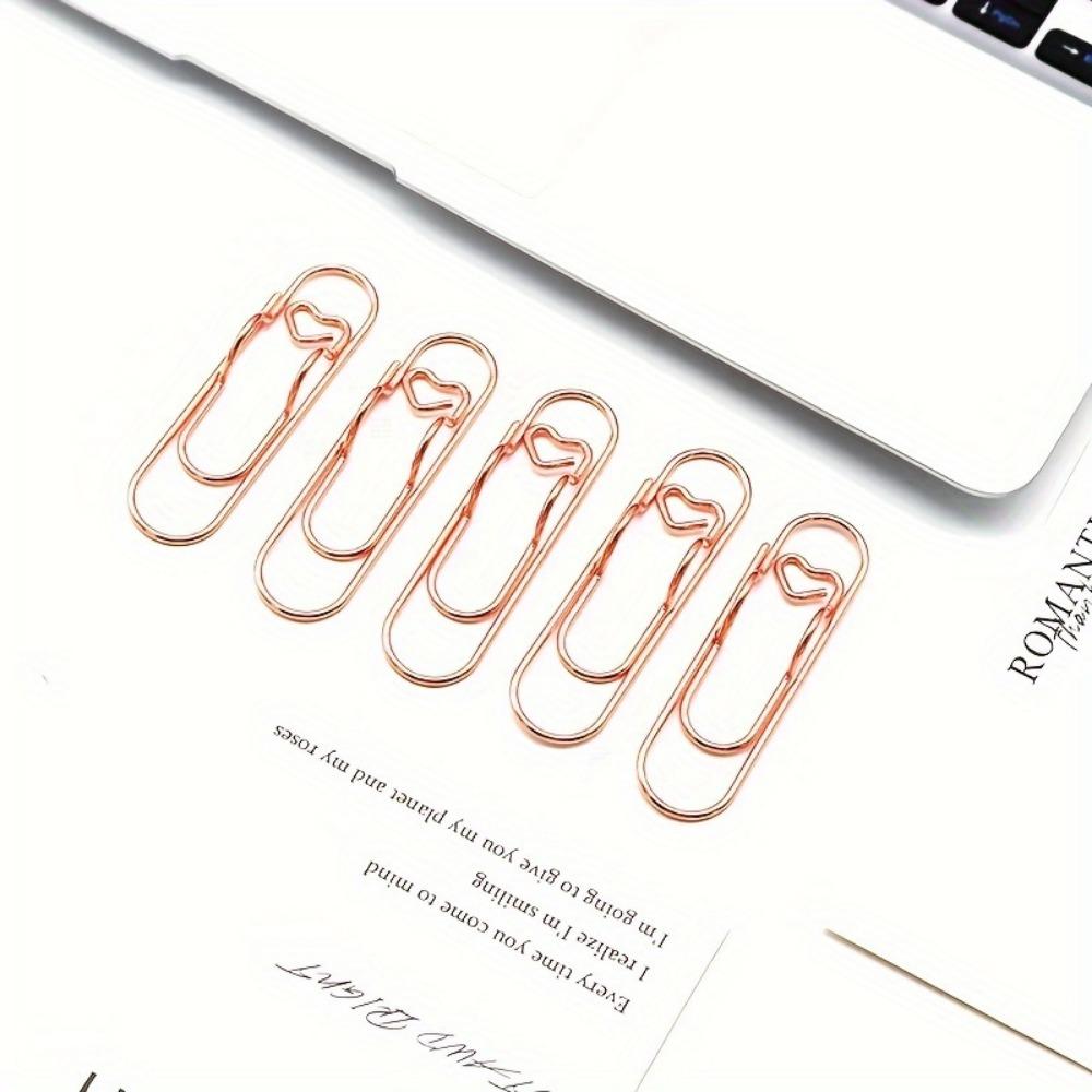 5Pcs Paper Clips Metal Pen Holder Clip School Bookmarks Photo Memo Ticket Clip Stationery Office School Supplies