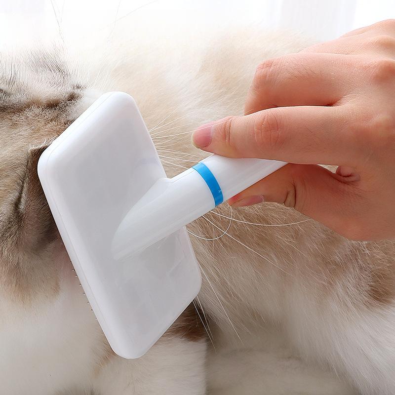 Airbag Needle Pet Brush Plastic White Dot Dog Comb White Grip Pet Comb