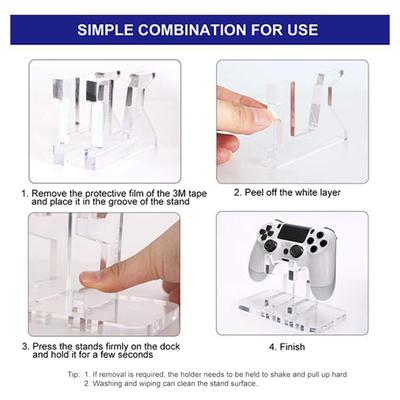 Gamepad Display Support Acrylic Game Controller Bracket Support Transparent for Switch Pro/PS5/Xbox Series X/PS4 Joystick
