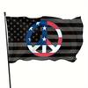 2D Door Banner, Peace Symbol Flag 90*150cm Outdoor Garden Flag for Decoration Home One Side In Indoor Banner Breeze